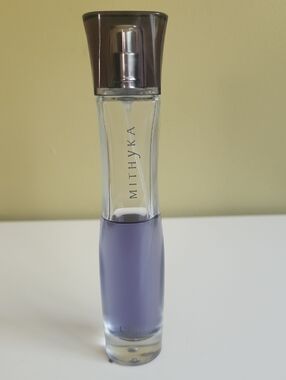 Mithyka Purple Glass Perfume Bottle Half Used